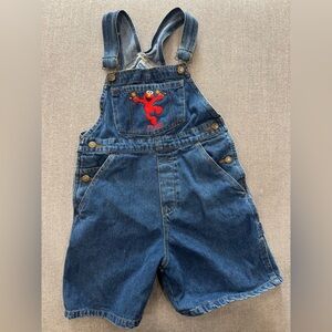 Vintage Sesame Street Blue Denim Overalls Classic Workwear Elmo Blitzz Intl. CTW